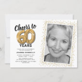 Cheers to Sixty Years 60th Birthday Photo Invitation | Zazzle