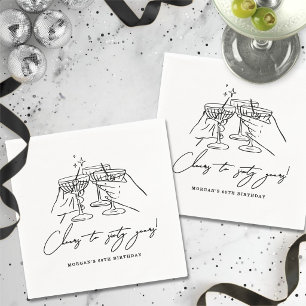 Cheers To Sixty Years Birthday Party Napkins