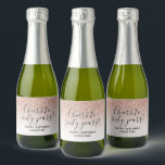 Cheers to Sixty Years Pink Glitter 60th Birthday Sparkling Wine Label<br><div class="desc">Fun,  cute,  personalized labels for your birthday celebration. Can be fully customized to suit your needs.
© Gorjo Designs. Made for you via the Zazzle platform. 

// Need help customizing your design? Got other ideas? Feel free to contact me (Zoe) directly.</div>