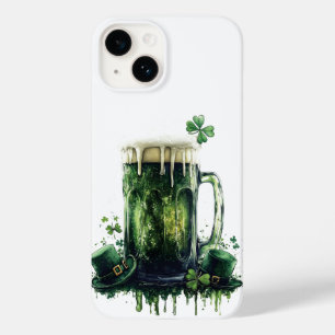 Cheers to St. Patrick's Day! Beer Illustration Case-Mate iPhone 14 Case
