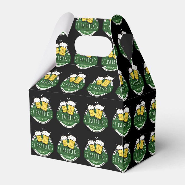Cheers to St Patrick's Day Beer Mugs Favor Boxes (Back Side)