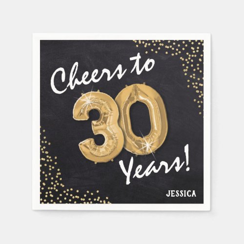 Cheers to the 30 Years 30th Birthday Napkins