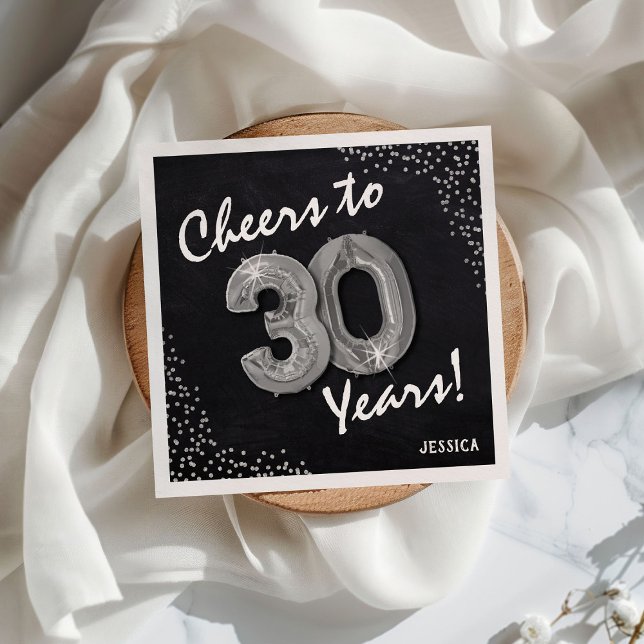 Cheers to the 30 Years! 30th Birthday Napkins (Creator Uploaded)