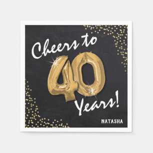 Cheers to the 40 Years! 40th Birthday Napkins
