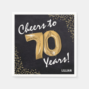 Cheers to the 70 Years! 70th Birthday Napkins
