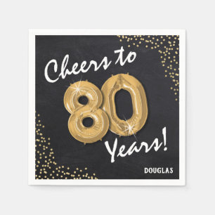 Cheers to the 80 Years! 80th Birthday Napkins