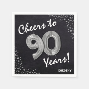 Cheers to the 90 Years! 90th Birthday Napkins