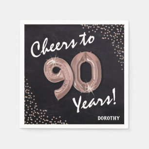 Cheers to the 90 Years! 90th Birthday Napkins