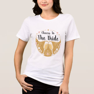 Cheers To The Bride Champagne Tri-Blend Shirt