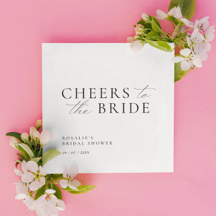 Cheers to the Bride   Elegant Modern Bridal Shower Napkins