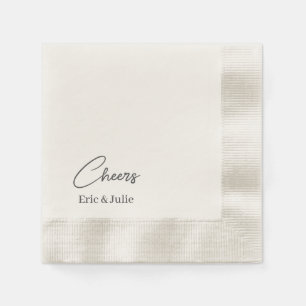 Cheers to the Bride & Groom Coined Paper Napkin