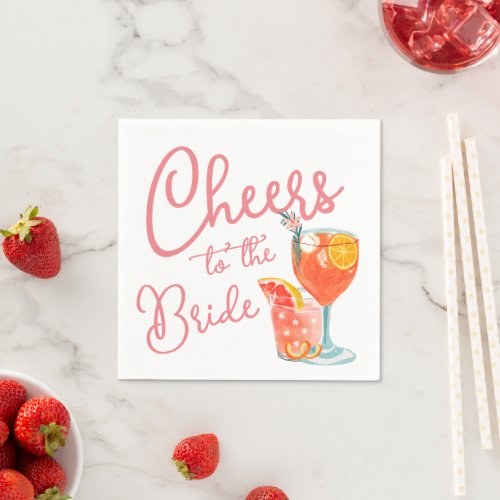 Cheers to the Bride Shower Napkins