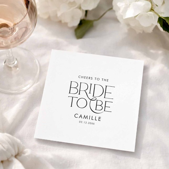 Cheers to the Bride to Be  Napkins (Cheers to the Bride to Be Paper napkin)
