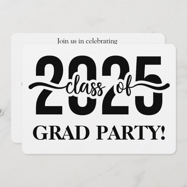 Cheers to the Class of 2025! Invitation (Front/Back)