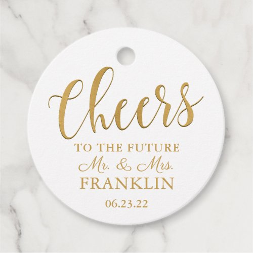 Cheers to the Future Mr  Mrs Champagne Favor Tags