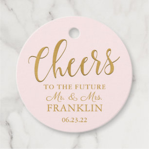 Cheers to the Future Mr & Mrs Champagne Favor Tags