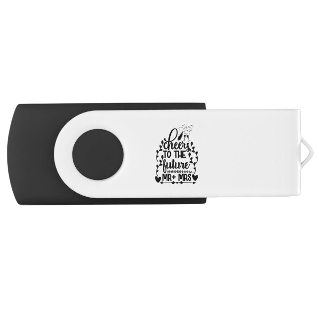 Cheers To The Future Mr + Mrs Flash Drive (Front)