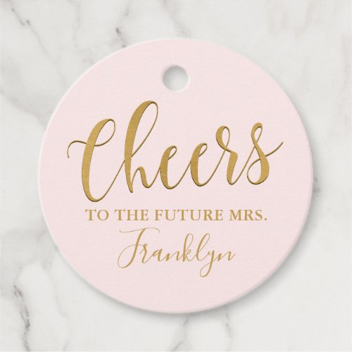 Cheers to the Future Mrs Bridal Shower Champagne   Favor Tags