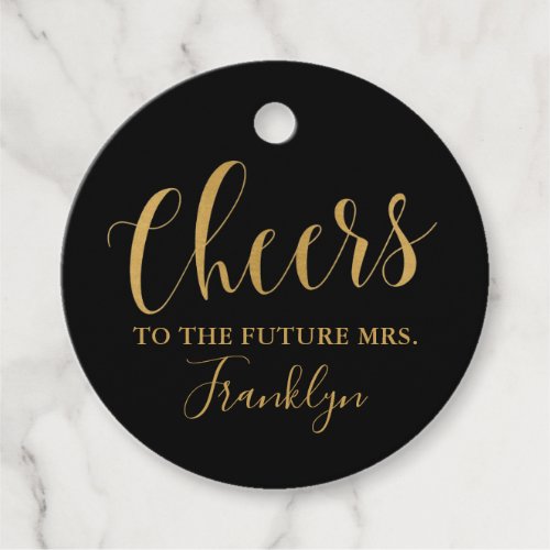Cheers to the Future Mrs Bridal Shower Champagne   Favor Tags