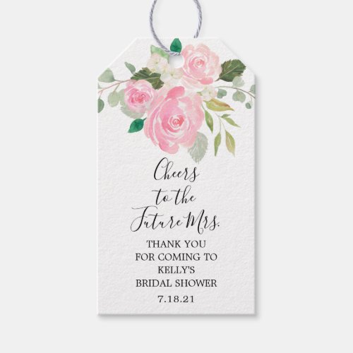Cheers to the future Mrs bridal shower champagne  Gift Tags