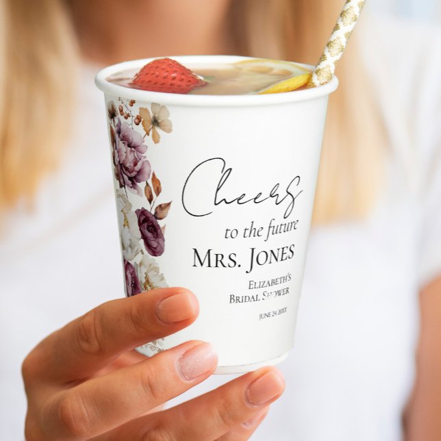 Cheers to the future mrs Bridal Shower Paper Cups (Creator Uploaded)