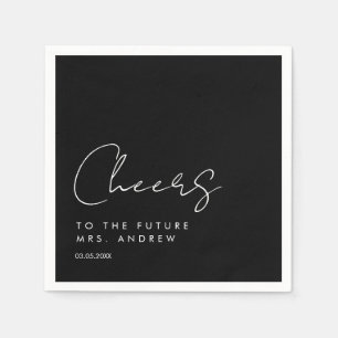 Cheers, to the future Mrs.! Modern, minimalist Napkins