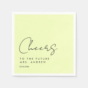 Cheers, to the future Mrs.! Modern, minimalist Napkins