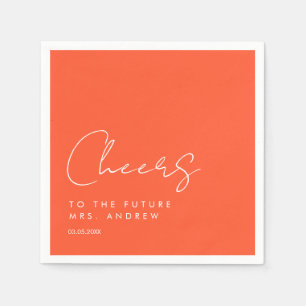 Cheers, to the future Mrs.! Modern, minimalist Napkins