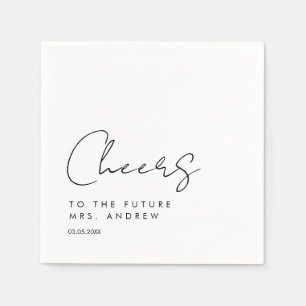 Cheers, to the future Mrs.! Modern, minimalist Napkins
