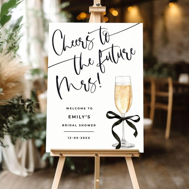 Cheers to the future Mrs welcome sign, Bridal show Foam Board (Creator Uploaded)