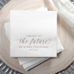 Cheers to the Future Wedding Engagement or Shower Foil Napkins