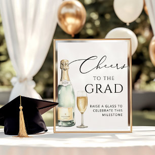 Cheers to the grad Elegant graduation party Poster