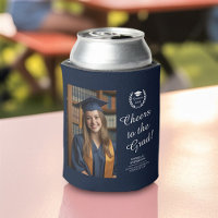 Cheers to the Grad Navy Blue Custom Grad Photo