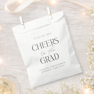 Cheers to the Grad Personalized Graduation Favor Bag