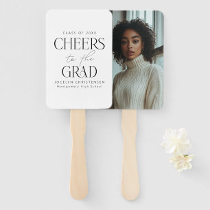 Cheers to the Grad Personalized Photo Graduation Hand Fan