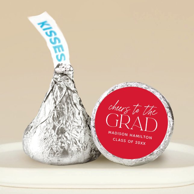 Cheers to the Grad Red Graduation Hershey®'s Kisses® (Creator Uploaded)