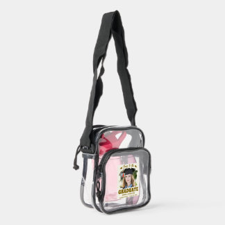 Cheers to the Graduate Custom Photo Name Family Clear Crossbody Bag