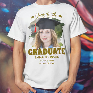 Cheers to the Graduate Custom Photo Name Family T-Shirt