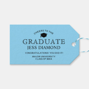 Cheers to the Graduate Gift Tag (blue)