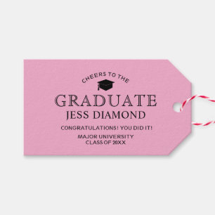 Cheers to the Graduate Gift Tag (pink)