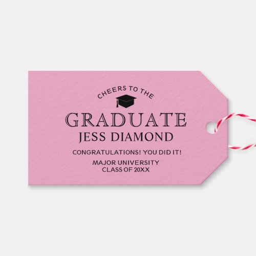 Cheers to the Graduate Gift Tag (pink)