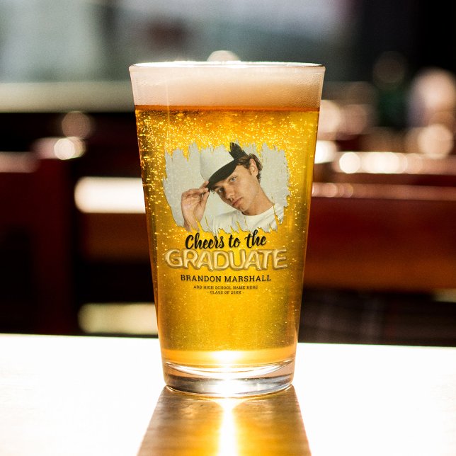 Cheers to the Graduate Photo Graduation Glass (Creator Uploaded)