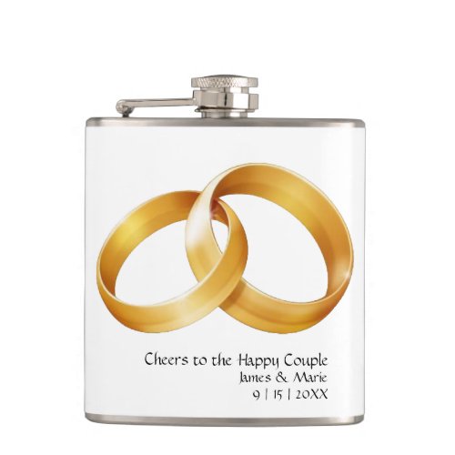 Cheers to the Happy Couple Vinyl Wrapped Flask