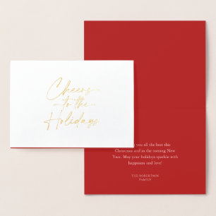 Cheers to the Holidays Christmas Greeting Card