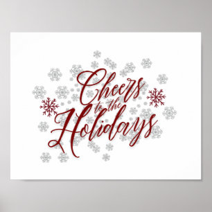 Cheers to the Holidays - Elegant Holiday Poster