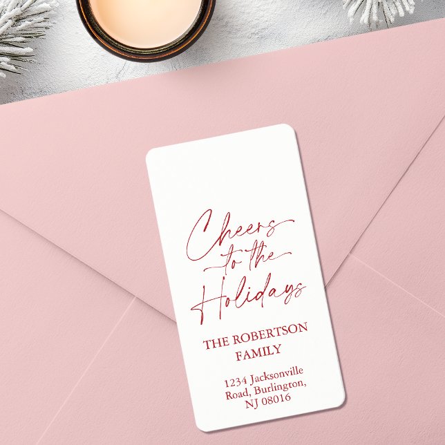 Cheers to the Holidays Festive Label (Creator Uploaded)