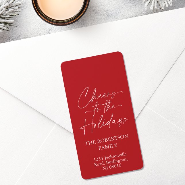 Cheers to the Holidays Festive Label (Creator Uploaded)