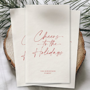 Cheers to the Holidays Festive Paper Guest Towels
