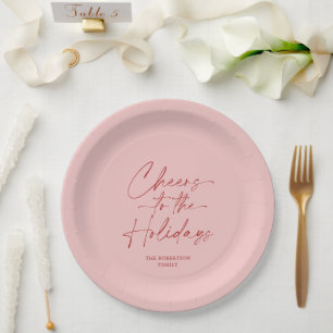 Cheers to the Holidays Festive Paper Plates