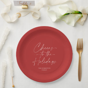 Cheers to the Holidays Festive Paper Plates